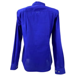 Camisa Feminina Laço Forte Manga Longa Azul Royal Ref. 3107