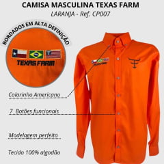 Camisa Masculina Texas Farm Manga Longa Ref. CP007 - Escolha a cor