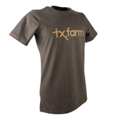 Camiseta Masculina Texas Farm Manga Curta Café Ref. CM258