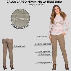 Calça Cargo Feminina La Jineteada Cáqui Ref.605