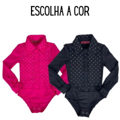 Body Infantil West Dust Com Brilho E Botão Ref. BD28543 - Escolha a cor