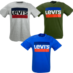 Camiseta Masculina Levi's Cinza Azul Verde