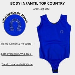 Body Infantil Top Country Regata Simples Ref. 012 - Escolha a cor