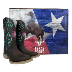 Bota Texana Feminina Texas Rodeo Crazy Café - Ref QBO 507670