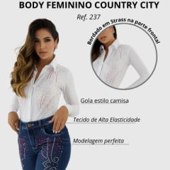 Body Feminino Country City Raquel Branco Ref: 237 - Escolha a cor