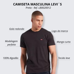 Camiseta Masculina Levi´s Preto Básico - Ref. LB002-0012