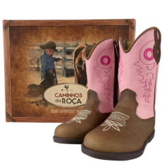 Bota Infantil Caminhos da Roça Caramelo Rosa - Ref.K126