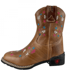 Bota Texana Infantil Aragoni Fóssil Pinhão - Ref. A024