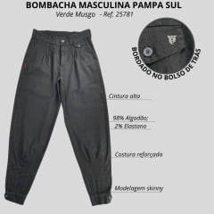 Bombacha Masculina PampaSul Crioulista Verde Musgo Ref.25781