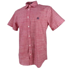 Camisa Masculina TXC Manga Curta Xadrez Vermelho Ref. 29085C