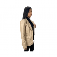 Blazer Feminino Badana Couro Pelica Ref.1038PMP - Escolha a cor
