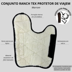Conjunto 5 Peças Protetor De Viajem Ranch Tex Marrom