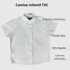 Camisa Infantil Txc Classic Branco Liso Ref: 2694 CI