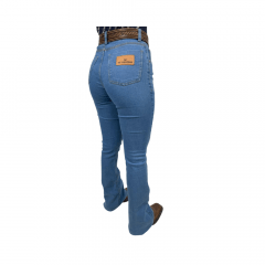 Calça Jeans Feminina Os Vaqueiros Flare Delavê Ref: 3033