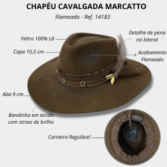 Chapéu Cavalgada Marcatto Feltro Flameado Tabaco Lauana Prado - Ref.14183