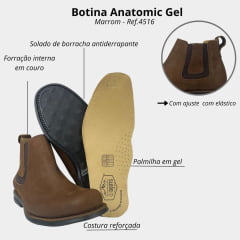 Botina Masculina Anatomic Gel Vintage Ref: 4516