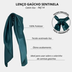 Lenço Gaúcho Sentinela Cetim Ref. 14 - Escolha a cor