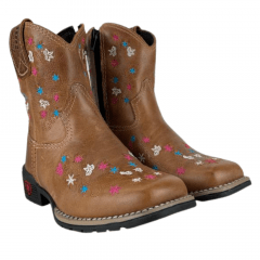 Bota Texana Infantil Aragoni Fóssil Pinhão - Ref. A024