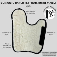 Conjunto 5 Peças Protetor De Viajem Ranch Tex Preto