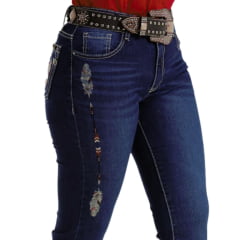 Calça Jeans Feminina West Dust Bordada Bootcut Ref. CL28534