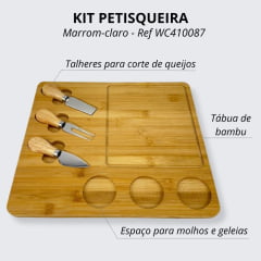 Kit Petisqueira Com 3 Facas Para Queijo - Ref. WC410087