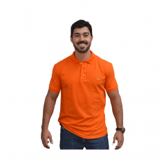 Camiseta Polo Masculina Os Moiadeiros Laranja Ref: CPM1916
