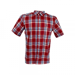 Camisa Masculina MDRS Xadrez Vermelho Manga Curta - Ref.: CMC-2092