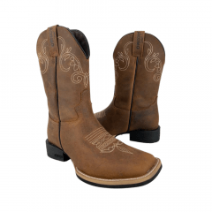 Bota Texana Feminina Jácomo Crazy Amêndoa - Ref. 1011/UF