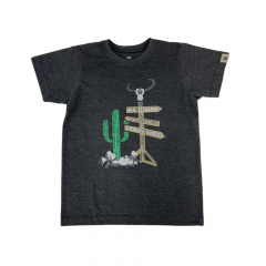 Camiseta Country Infantil Ox Horns Cinza Cacto REF 5033
