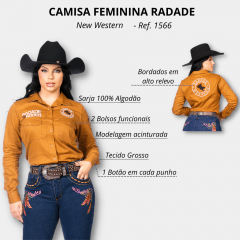 Camisa Feminina Radade New Western Ref. 1565/1566 - Escolha a cor