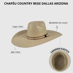 Chapéu Country Dallas Arizona Bege Ref.19400