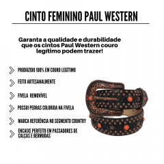 Cinto Feminino Paul Western Brilho Ref. 435