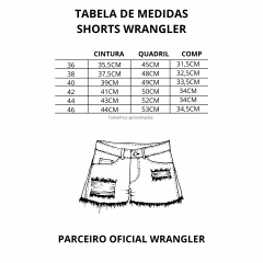 Shorts Jeans Feminino Wrangler Urbano Delavê - REF: WF6565UN