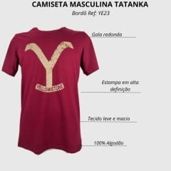 Camiseta Masculina Tatanka Bordô Yellowstone Ref: YE23