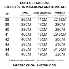 Bota Gaúcha Anatomic Gel Floater Troy Cost Café Ref.: 7700