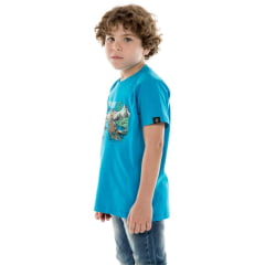 Camiseta Infantil Ox Horns Manga Curta Azul Ref.5204