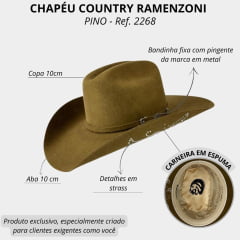 Chapéu Country Ramenzoni Arizona ll Pino - Ref 2268