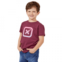 Camiseta Infantil Txc Custom Bordô Ref: 14259