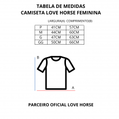 Camiseta Feminina Love Horse Branca