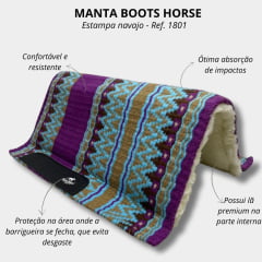 Manta Tambor Navajo Lilás Boots Horse - Ref.1801