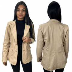 Blazer Feminino Badana Couro Pelica Ref.1038PMP - Escolha a cor