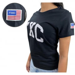 Camiseta Feminina Preta TXC Estampada - Ref. 49881