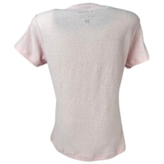 Camiseta Feminina TXC Bordada Rosa Bebê - Ref. 50582