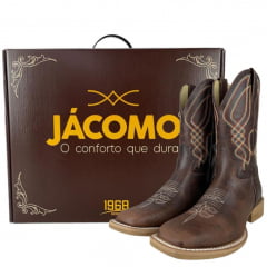 Bota Texana Masculina Jácomo Fóssil Oil Café - Ref. 3101/UMA