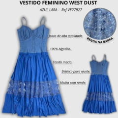 Vestido Jeans de Alça Feminino West Dust Lara - VE27927