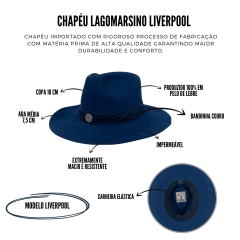 Chapéu Lagomarsino Liverpool Pelo de Lebre Azul