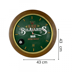 Relógio de Parede Bialliard Rex Tampa de Barril
