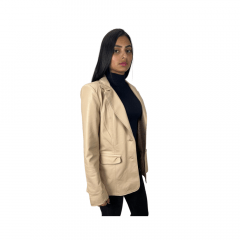 Blazer Feminino Badana Couro Pelica Ref.1038PMP - Escolha a cor