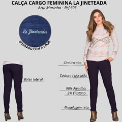 Calça Cargo Feminina La Jineteada Azul Marinho Ref. 605