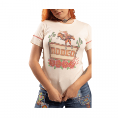 Camiseta Feminina Miss Country Faroeste Bege Ref.: 0715